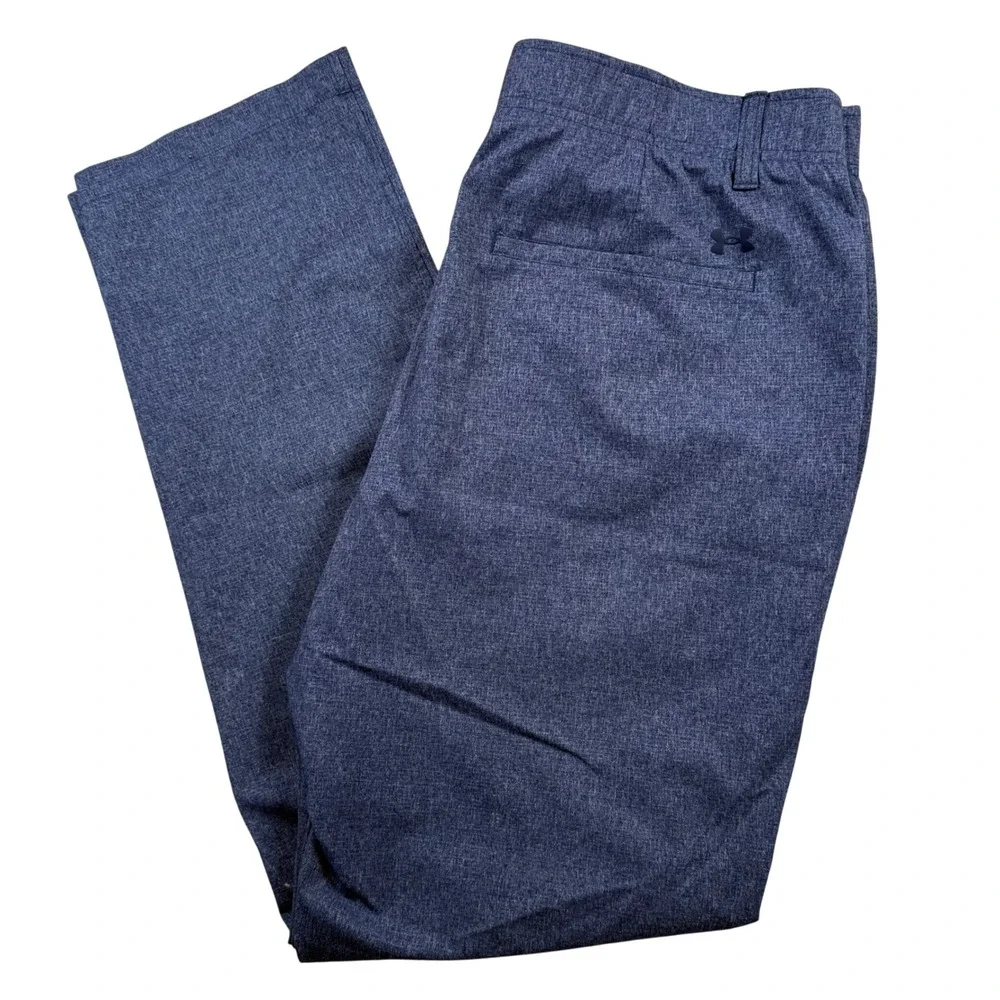 Under Armour Match Play‎ Golf Pants Men 36x32 Blue Heather Straight Leg